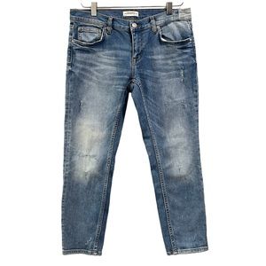 Zara Blue Ankle & Cropped Jeans